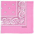 Raylarnia Bandana Multi-Purpose 100% Cotton Headbands for Women, 22 inch Paisley Cowboy Bandanas for Men - color: Pink