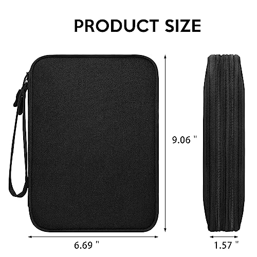CILLA Electronics Organizer Travel, Travel Cord Organizer Case, Compact Electronics Accessories Bag for Cable, Cord, Charger, Phone - color: Black