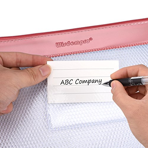 Zipper Pouch, Wisdompro 4 Packs Durable Letter Size Waterproof Mesh File Bag, Document Organizer - Pink - color: Pink