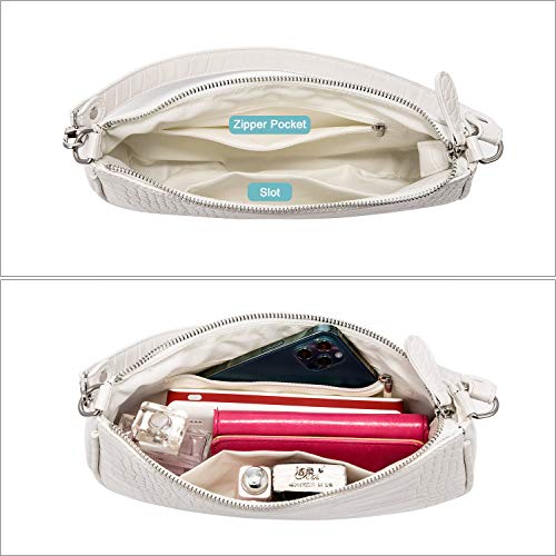 Loiral Small Purse for Women, Retro Classic Tote HandBag Shoulder Bags Clutch Purse - color: 1 White