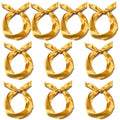 10 Pcs Long Thin Small Skinny Scarf Satin Neck Tie Ribbon Choker for Women Girls - color: Yellow