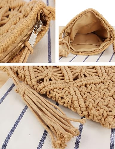 Cotton Crochet Crossbody Bag, Black Woven Purse, Boho Shoulder Bag, Summer Purse Lightweight Casual Handbag for Daily Use