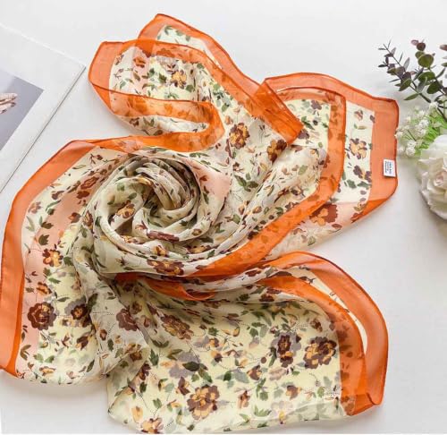 Xyueanlo Scarfs for Women Fashion Scarves Print Pattern Lightweight Sunscreen Scarf Wraps Shawls - color: Rose Camel