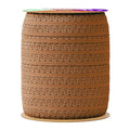 Mandala Crafts Brown Stretch Lace Soft Elastic Trim Roll - 55 Yards 1 Inch Wide Stretchy Frilly Picot Ribbon for Sewing Lingerie, Headbands, Underwear, and Crafts - color: Brown