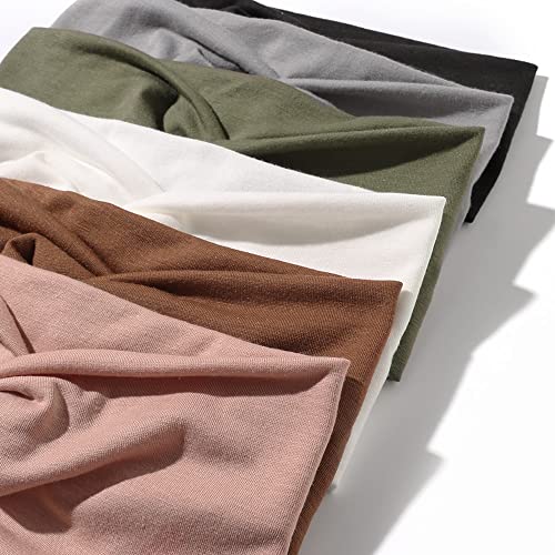 Artilady 6 Pack Wide Boho Headbands for Women - Soft Yoga Elastic Hair Bands for Girls Workout Running Sport Headwrap Non-slip Breathable (Sunset) - color: 6pcs Sunset