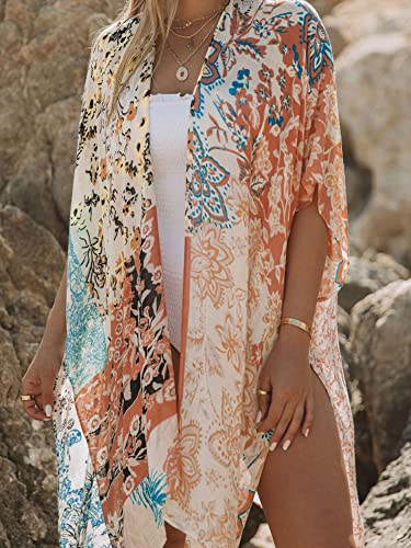 Breezy Lane Kimonos for Women Swimsuit Coverups Beach Cover Up Swimwear Cardigan Summer - color: Blocks a