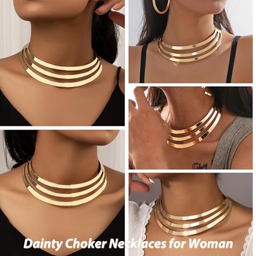 choice of all Chunky Gold Necklace Statement Necklace for Women Punk Chain Thick Gold Choker Jewelry Trendy Birthday Gifts - color: F:chunky necklace
