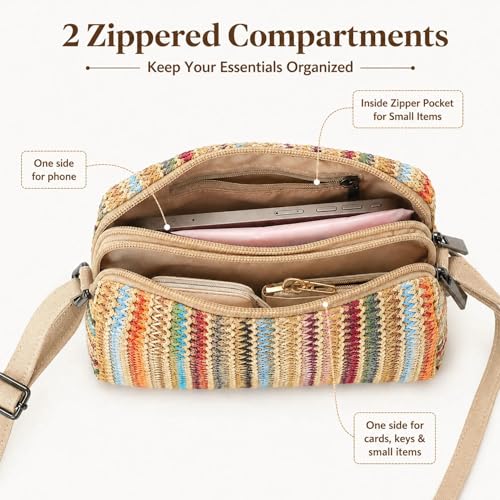 Small Crossbody Bag for Women - color: Purplestripe