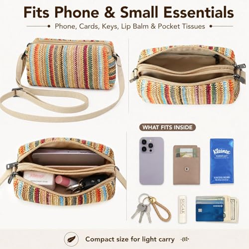 Small Crossbody Bag for Women - color: Purplestripe