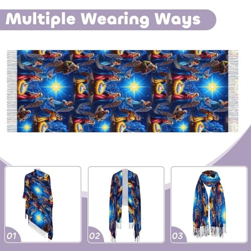 Scarfs for Women Fall Winter Scarves Shawls and Wraps for Evening Dresses - color: Design4
