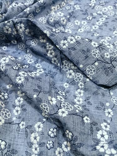 Shanlin Unisex Cotton Square Bandanas Scarves 24x24 - color: Floral2-blue