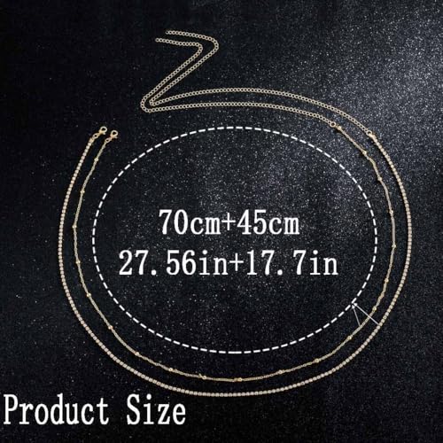 Rhinestone Waist Chains Crystal Waist Chain with Pendant Abdominal Chain Thin Minimalist Body Chain Jewelry for Women Beach Rave - style: C-R+Beads-Gold