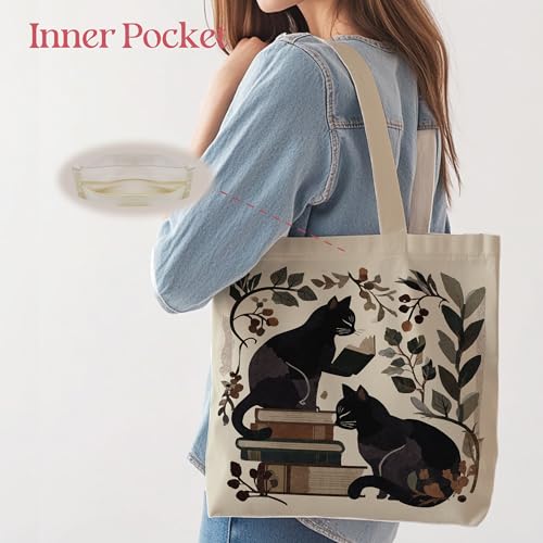 Aesthetic Tote Bag for Women | Medium Size with Inner Pocket | Stylish & Practical - color: Indigo