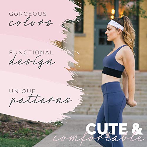 Maven Thread Wide Workout Headbands for Women – Non-Slip Sweatbands for Gym, Running & Yoga - color: Nightingale