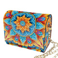 C'eitura Wooden Diamond Art Clutch with Chain, DIY Mandala Purse with Rhinestones, 5D Crystal Boho Style Wallet, Unique Festival Bag & Gift - color: SKB208