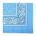 Motique Accessories 22 Inch Cotton Paisley Bandana - color: Light Blue