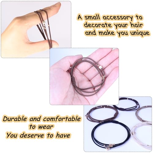 20 PCS Boho Hair Accessories for Women, Ponytail Holders and Bracelets, 5 Neutral Colors, No Damage Elastics for Thick or Thin Hair - color: Multi-color