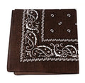 NYFASHION101 Unisex Double Sided Print Paisley Cotton Bandana Head Wrap Scarf - color: Brown