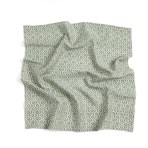 STARWHISPER Multicolored 22''x22'' Cotton Bandana for Women and Men Multi-purpose Headband Hair Scarf Protective Coverage - color: S1-green