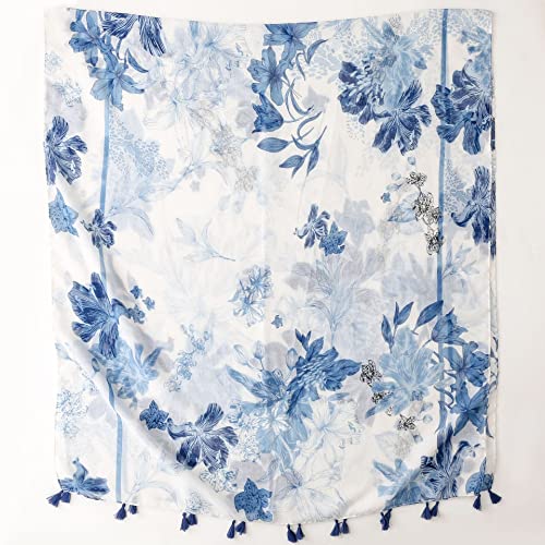 WZX Boho Scarf for Women, 70"x35" Large Lightweight Shawl Wrap for Travel, Sun Protection, Office & All-Season Wear - color: 023