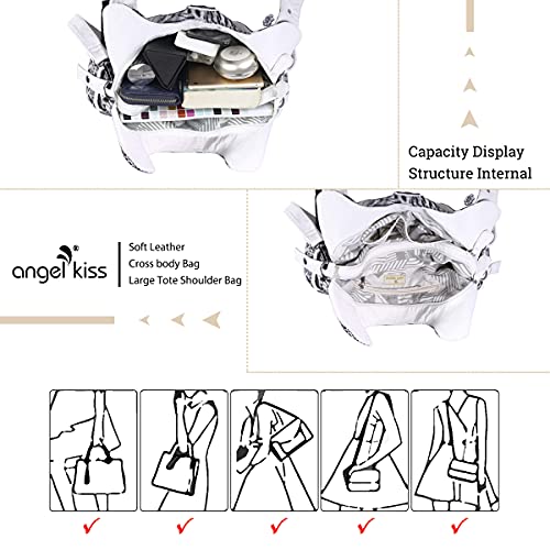 Angelkiss Hobo Purses and handbags for Women Satchel Handbag Women Purses Large Daily Shoulder Bags | Purses - color: White-leopard