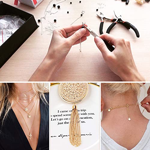 66 Feet 18K Gold Plated Curb Chains Roll, 1.5 mm 304 Stainless Steel Gold Flat Twisted Links Chains Bulk Spool for Jewelry Making DIY Craft - color: Gold Color, size: 1.5mm width