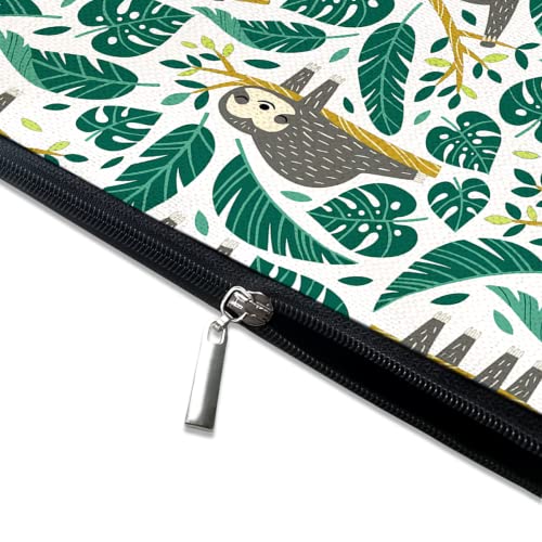 Cute Makeup Bag for Purse Canvas Waterproof Funny Cosmetic Bags for Women Zipper Travel Toiletry Pouch-Sloth Makeup Bags - color: Sloth Makeup Bags