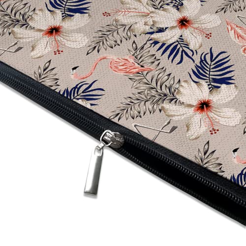 Cute Makeup Bag for Purse Canvas Waterproof Funny Cosmetic Bags for Women Zipper Travel Toiletry Pouch-Flamingo Makeup Bags-Beige - color: Flamingo Makeup Bags-Beige