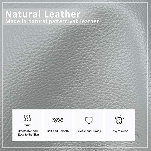 befen Genuine Leather Small Crossbody Bags for Women Cell Phone Bag Cross Body Purses,Silver Zipper - color: Light Gray
