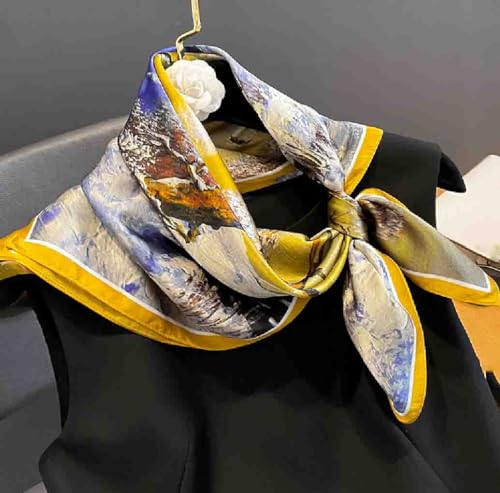 Acotavie Scarfs for Women Dressy Fashion Scarves Long Floral Pattern Scarf Lightweight Sunscreen Shawls - color: C026