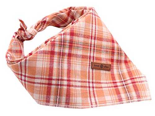 Lionet Paws Fall Dog Bandana Halloween Thanksgiving Washable Cotton Handkerchief Scarf Triangle Bandana for Small Medium Large Dogs Girl Boy - color: Orange, size: Small (Pack of 1)
