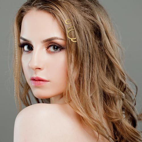 FOMIYES 6Pcs U-Shaped Iron Art Hair Pins with Wave Design Retro Chignon Hair Forks for Women and Large and Medium Four-Prong Plus Small Double-Prong Set Suitable for Styling Random Color