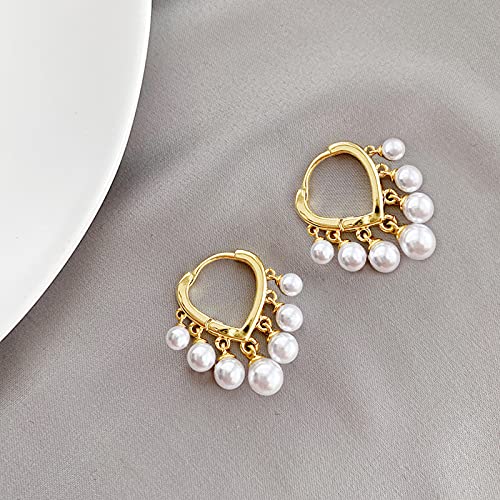 Huggie Earrings for Women 14K Gold Plated Earrings Dainty Statement Sterling Silver Cute Dangle Earring Hypoallergenic Huggie Hoop Earrings for Wome Trendy Prom Party Jewelry Gift - color: 2-Gold