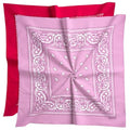 Extra Large Bandana 27” x 27”,100% Cotton bandana for Men and Women，Multi-Purpose Scarf Headbands ，Head Scarfs - color: Rose Red/Pink