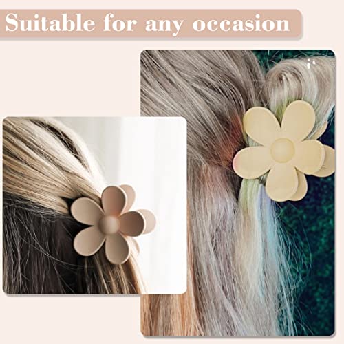 9 PCS Matte Hair Clips Set: Large Non-Slip Metal Claw Clips for Women's Thick & Thin Hair, 9 Styles with Strong Hold in Brown Color - color: A-Natural color