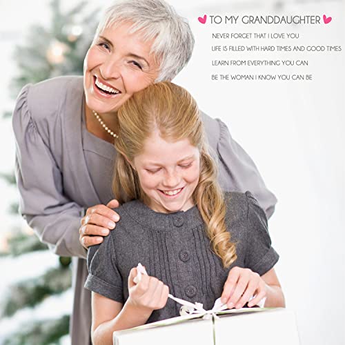 TONY & SANDY Inspirational Bracelets for Women Teen Girls Personalized Gifts for Daughter Granddaughter Mom Sister Friends Stainless Steel Engraved Cuff Birthday Easter Christmas - style: A - Granddaughter Gifts - Never forget that I love you...Be the wom