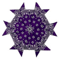 6 Pack 12 Pack Bandanas 2 Sides Printed 22inch Unisex Cowboy Kerchiefs - color: Purple-6 Pack