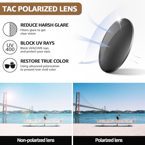 TJUTR Polarized Sunglasses for Women with Wrap Around Butterfly Design, Trendy Jackie-O Style for UV400 Protection - color: B3 Tortoise/Brown