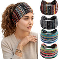 Wide Headbands for Women Non Slip Stylish Knotted Headhand Bandana Boho Head Bands African Head Wraps Yoga Workout Hair Accessories 4 Pack - color: 4 Pack Wide Headbands Style 11