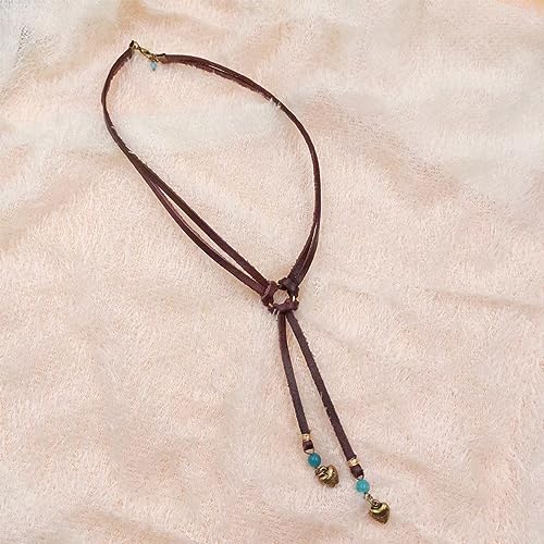 HUASAI Choker Necklace for Women Boho Necklaces Country Concert Outfits for Women Layered Western Choker Necklace Boho Cowgirl Jewelry Accessories Dress - color: N:Turquoise Boho Necklace