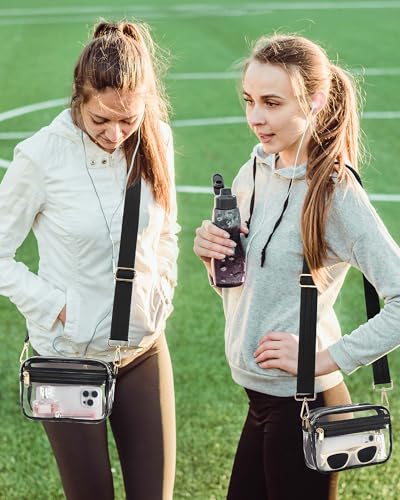 HULISEN Clear Bag for Stadium Events, Clear Purses for Women Stadium Crossbody, Transparent Handbag for Concerts & Sports Fan - style: A15