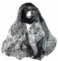 Xyueanlo Scarfs for Women Fashion Scarves Print Pattern Lightweight Sunscreen Scarf Wraps Shawls - color: Cashew Black