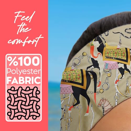 dscarf Womens Neck Scarf 21"x21" Small Square | Headband Scarf Ethnic Bandana Head Scarf Flowering Breathable Lightweight - color: Ethnic Design 4