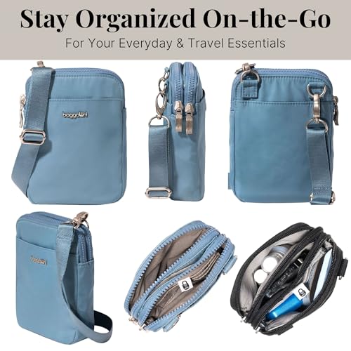 Baggallini Women's Modern Take Two Rfid Crossbody - color: Cornflower Twill