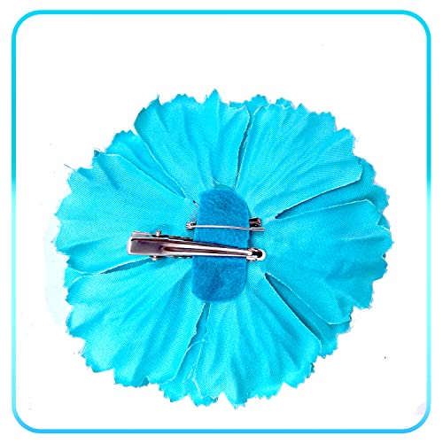 Hair Flower Clips Brooch Boutique Hair Accessories Bohemia Hairpins for Women Girls (Water Blue) - color: Water Blue