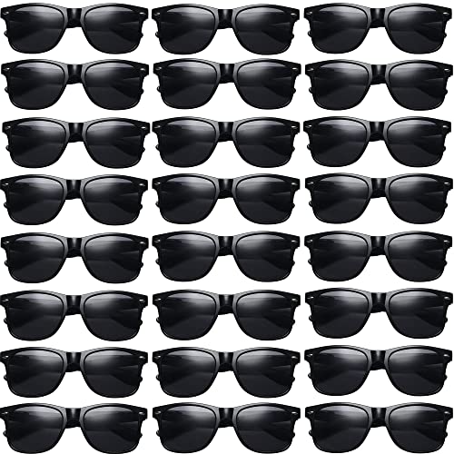 Eyegla Sunglasses Bulk Party Sunglasses Pack 80s Shades Eyewear Set for Men Women 8/10/20/30Pack - color: Black 30 Pack