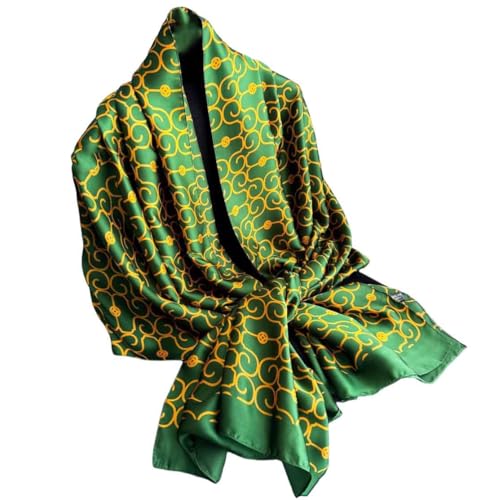 Acotavie Scarfs for Women Fashion Scarves Long Floral Pattern Scarf Headscarf Lightweight Sunscreen Shawls - color: Dark Green