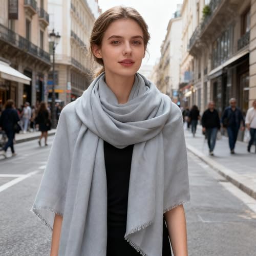K-Elewon Large Square Scarf 51" Cotton and Linen Hand feel Scarf Fashion Scarves Hair Wrapping Scarfs Neck Scarves for Women - color: H2312