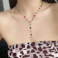 Long Gold Necklace for Women Jewelry fall fashion jewelry womens fashion - color: I-Ladies' fashionable heart-shaped pendant versatile necklace