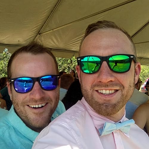 Eyegla Sunglasses Bulk Party Sunglasses Pack 80s Shades Eyewear Set for Men Women 8/10/20/30Pack - color: Black Frame+green Mirror Lens 10 Pack